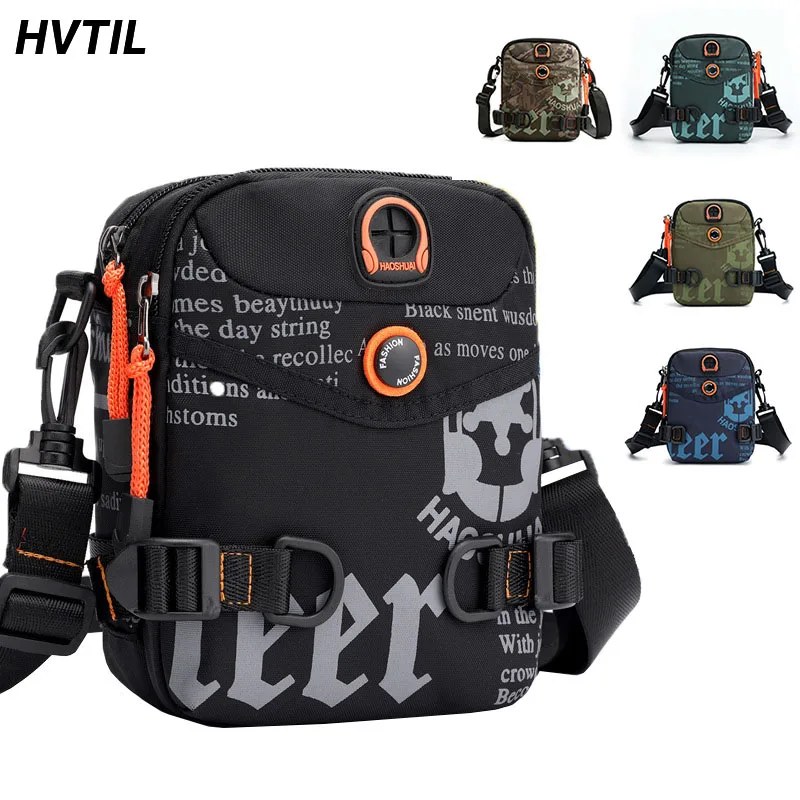 

HVTIL Men Fashion Small Single Shoulder Bag Designer Luxury Waterproof Crossbody Bag Outdoor Leisure Multifunction Waist Pack