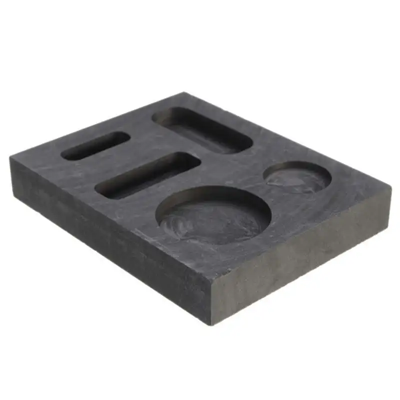 5 in 1 Graphite Ingot Mold Crucible for Melting Gold Silver Nonferrous Metal Casting Refining Scrap Jewelry Refining Graphite