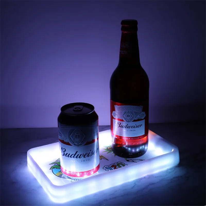 Fashion Led Rolling Tray Usb Rechargeable Square Glow Tobacco Trays Can Freely Switch Patterns Support Customize Gift for Men