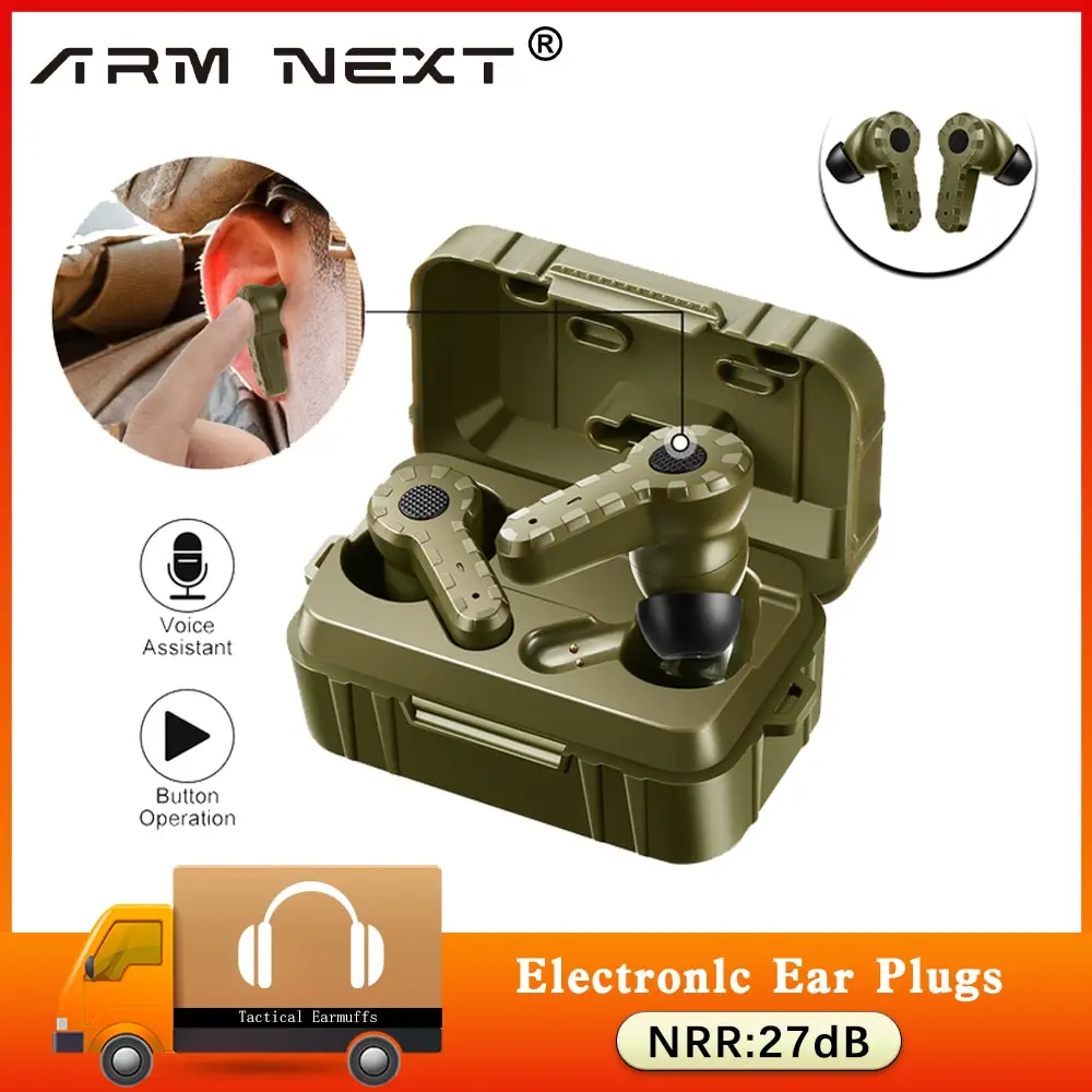 ARM NEXT Electronic Shooting Earplugs Noise Canceling Hearing Protection Earmuff for Hunting/Tactical Shooting/Law Enforcement