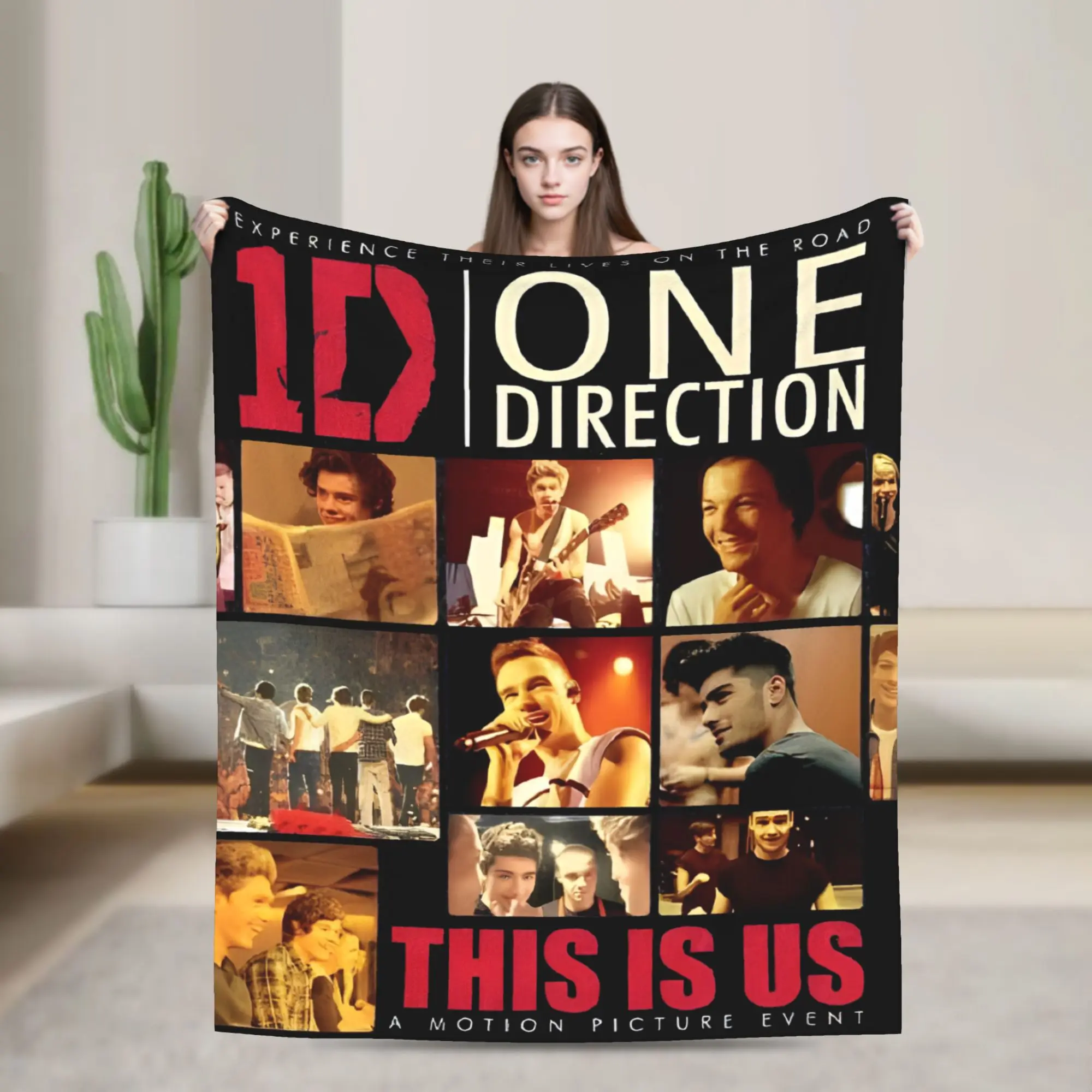 One Directions Flannel Blanket  Warm Soft Throw Blanket for Couch Bed Travel Office Aesthetic Bedspread Sofa Bed Cover