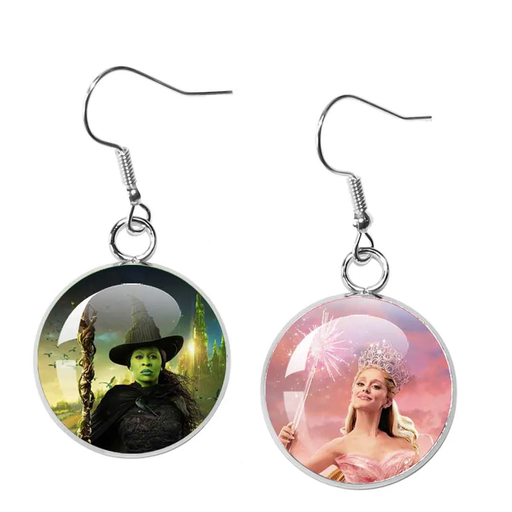 جديد ماجيك الشريرة الساحرة الفيلم الموسيقي الكلاسيكي الزجاج كابوشون الفرنسية هوك أقراط 20 مللي متر انخفاض القرط للنساء مجوهرات للبنات هدية