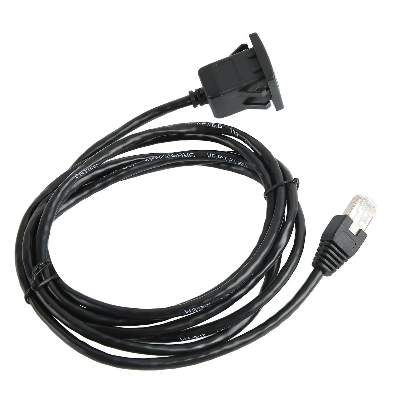 Cat5e 100M Male to Female Flush Mount Ethernet Extension Cable - Universal Network Panel Connection