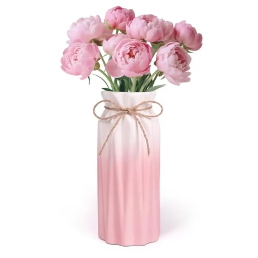 Gradient Ceramic Bow Vase for Modern Home Decor