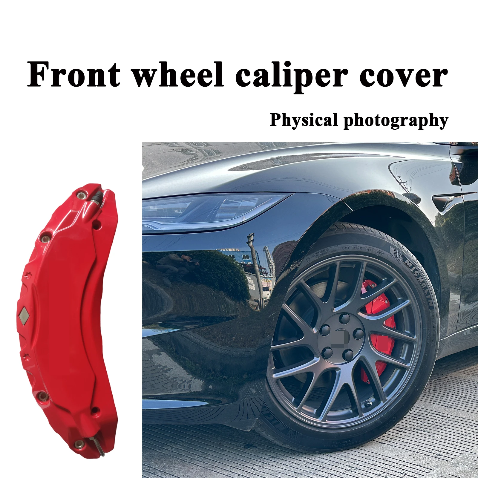 4Pcs/set Brake Caliper Cover For Tesla Model 3 2024 Highland Accessories Aluminum Alloy (not fit for model 2017-2023)