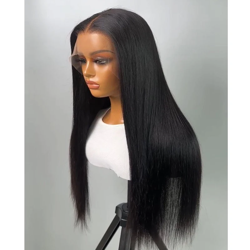 

Предварительно нарезанные парики из натуральных волос 5x5 без клея, прямые, шелковистые, с кружевной основой 360, с завязками, 13x4 HD кружевной фронтальный парик для женщин