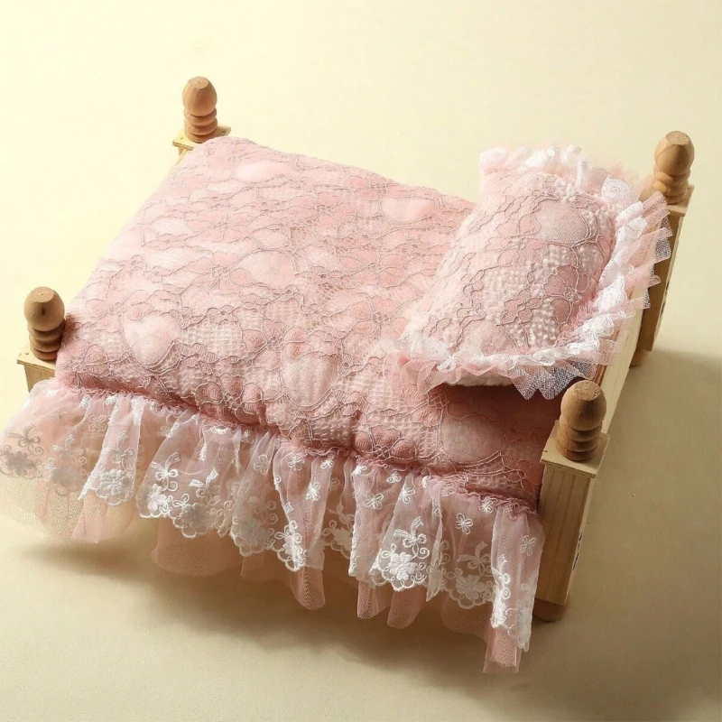 Newborn Photography Props Posing Bed Mattress & Pillow Set Bedding Infant Photo Props Backdrop Baby Shower Gift