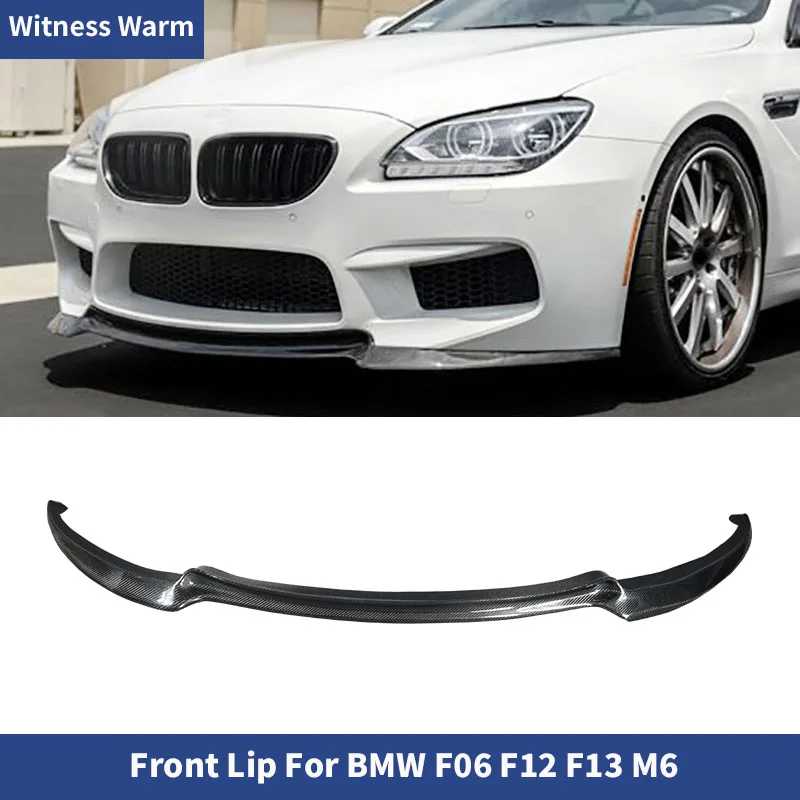 For BMW 6 series F06 F12 F13 M6 Carbon Fiber Front Lip Bumper Spoiler Splitter 2012-UP Front Shovel