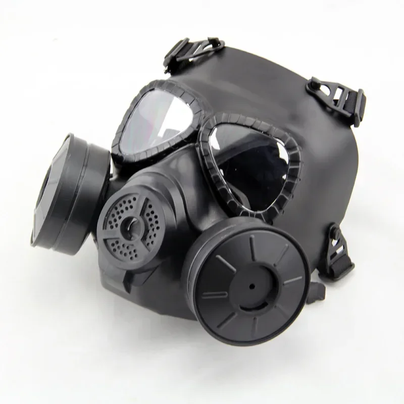 

1pc Gas Mask Field Tactical Anti-spittle Masks Skull Wicking Anti-Fog Double Wind Drum with Fan Gas Mask