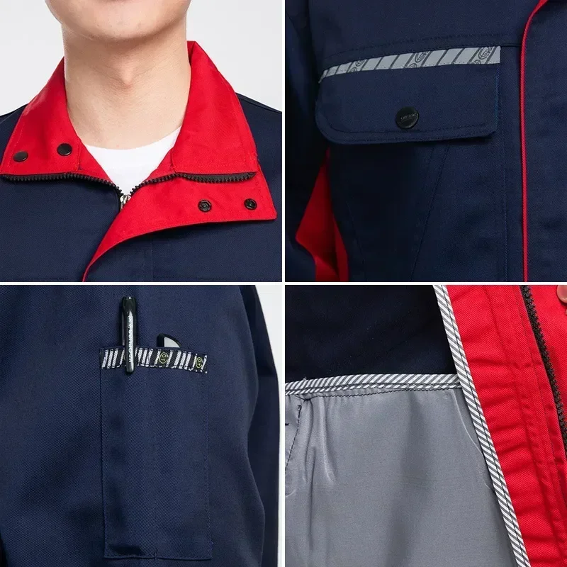 Traje de uniforme eléctrico de primavera con logotipo de pintor mecánico, taller de fábrica, ropa con mangas de soldador, trabajo, reparación impresa larga, otoño