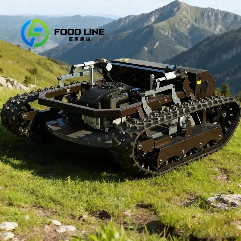 Cutting Machine Crawler for Agriculture 800mm Automatic Grass Cutter Remote Control Wheel Lawn Mower