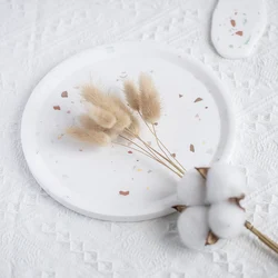 Big Size Round Cement Concrete Tray Silicone Molds Square Plaster Storage Tray Gypsum Coaster Epoxy Resin Mould