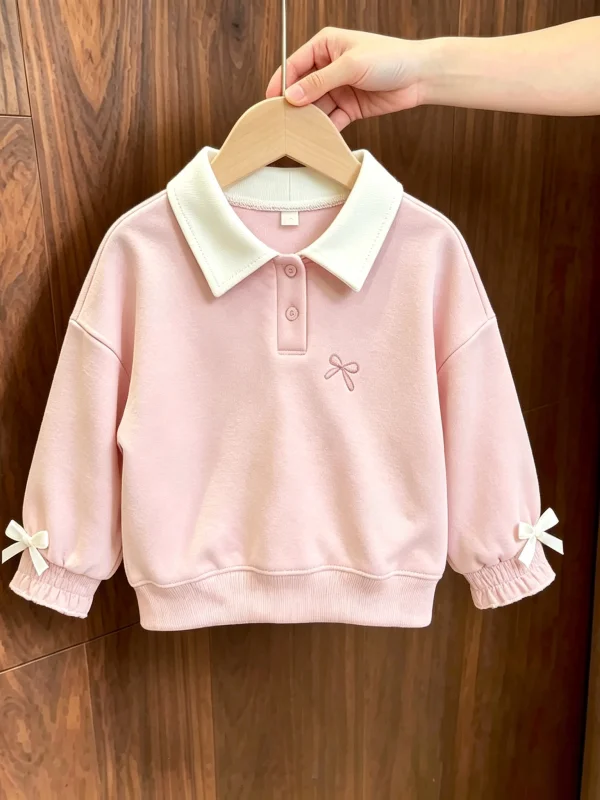 Girls' School Style Hoodie Set - огляд і ціна Embroidery Knot