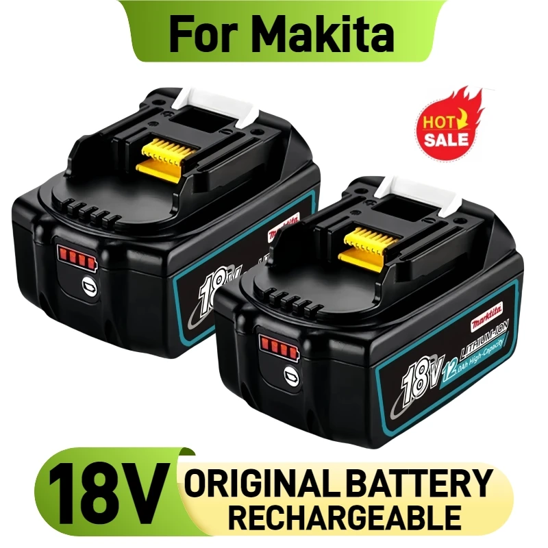 

100% Original 18V 6.0Ah 12.0Ah Rechargeable Power Tool Battery, for Makita 18V Battery BL1830 BL1840 BL1840B BL1850B BL1860B