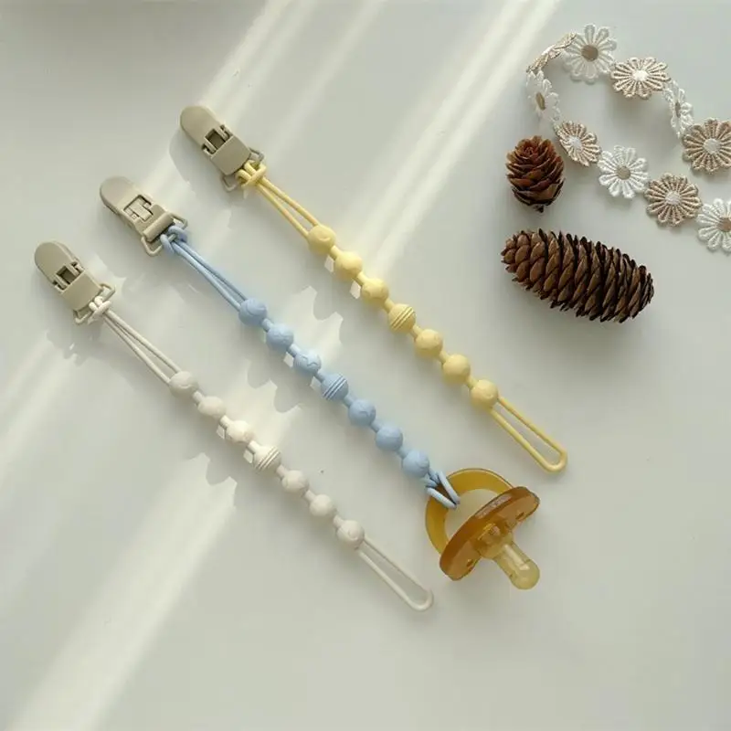 

Baby Silicone Pacifier Clip Chain Infant Pacifiers Teething Toy Strap Adjustable Toddlers Dummy Nipple Holder Lanyard L8RB