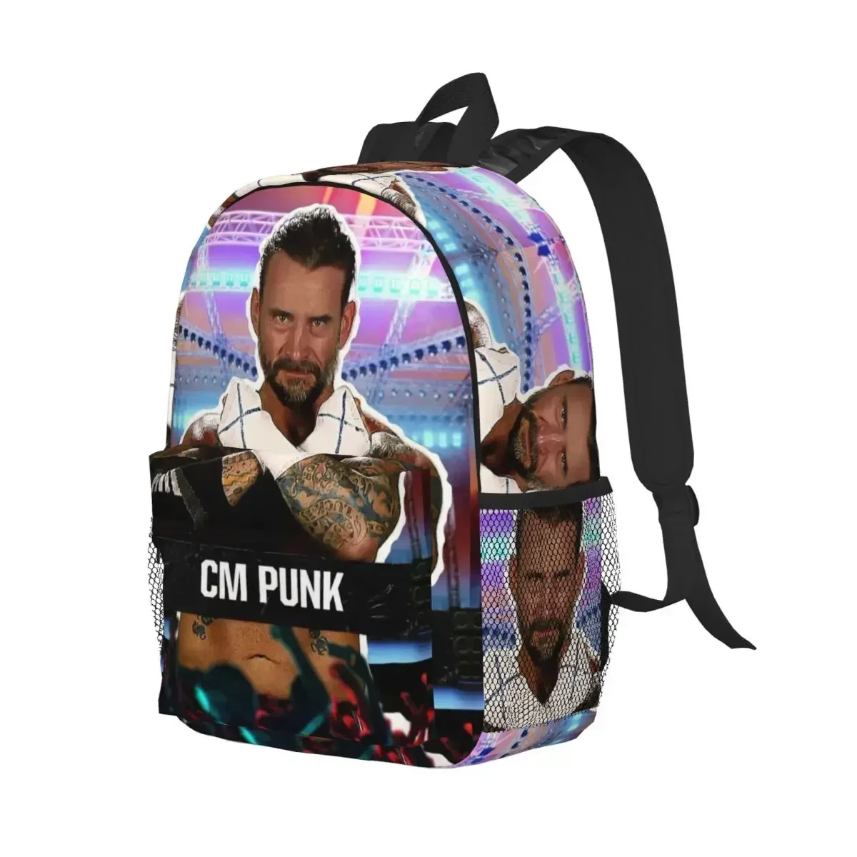 CM Punk Backpack Student Boys Girls BookBag Children School Bag Computer Shoulder Bags for Men Women