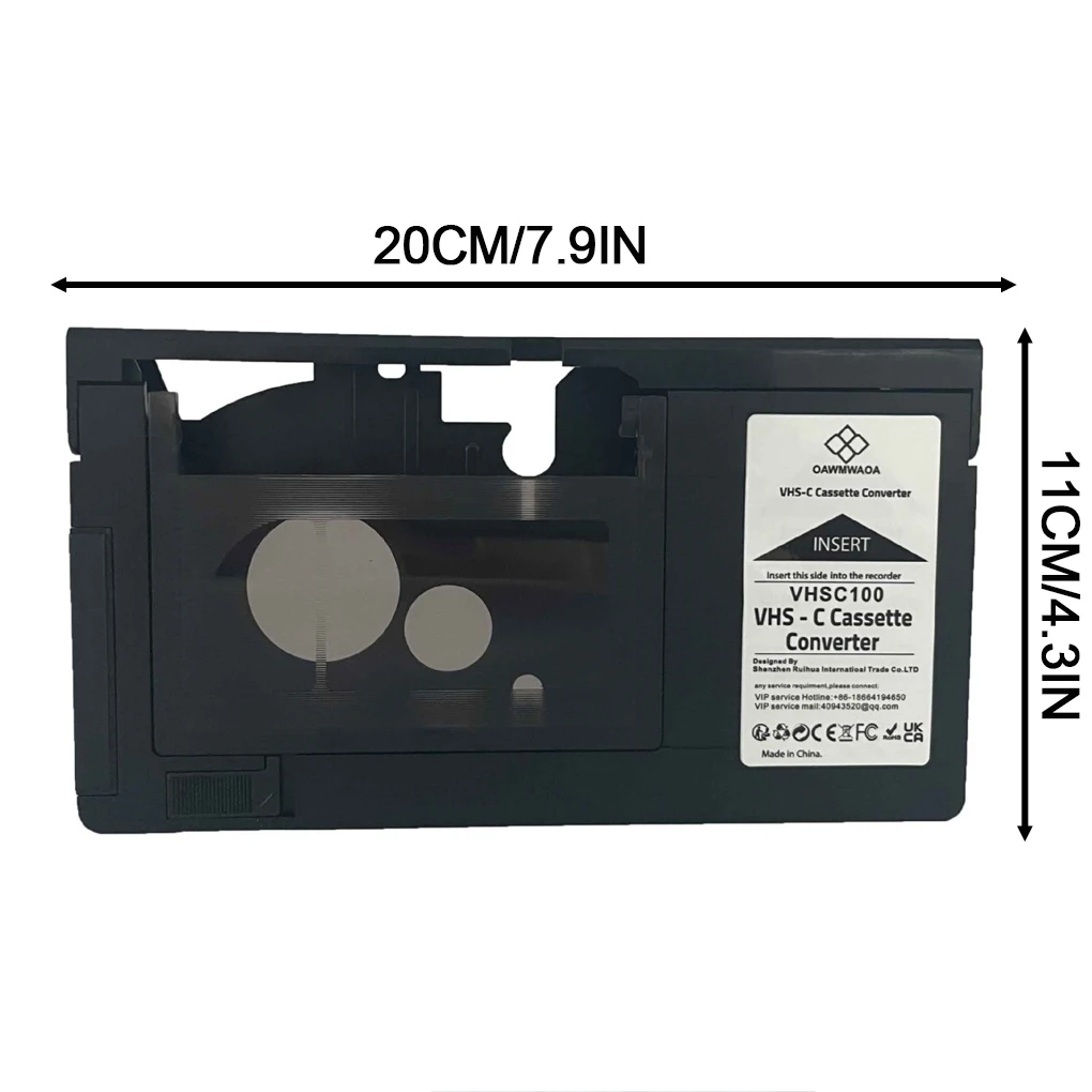 ABS Mini DV Tape Player Adapter For VHS Camcorders VHSC VHS To VHSC Video Converter Box MiniDV/Hi8 A