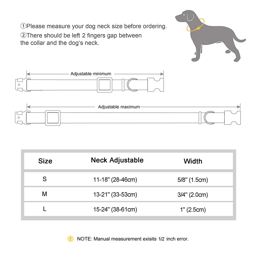 Coleira de nylon personalizada, coleiras de cachorro impressas, flor, placa de identificação gravada grátis para cães pequenos, médios e grandes,