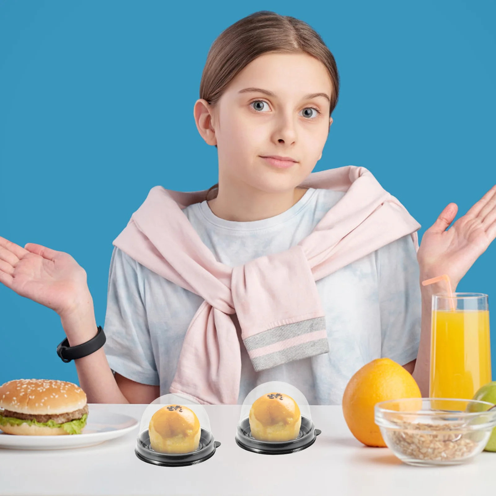 

50Pcs Baking Cake Containers Dome Design Waterproof Surface for Food Protection Storage Dessert Boxes Clear Dome