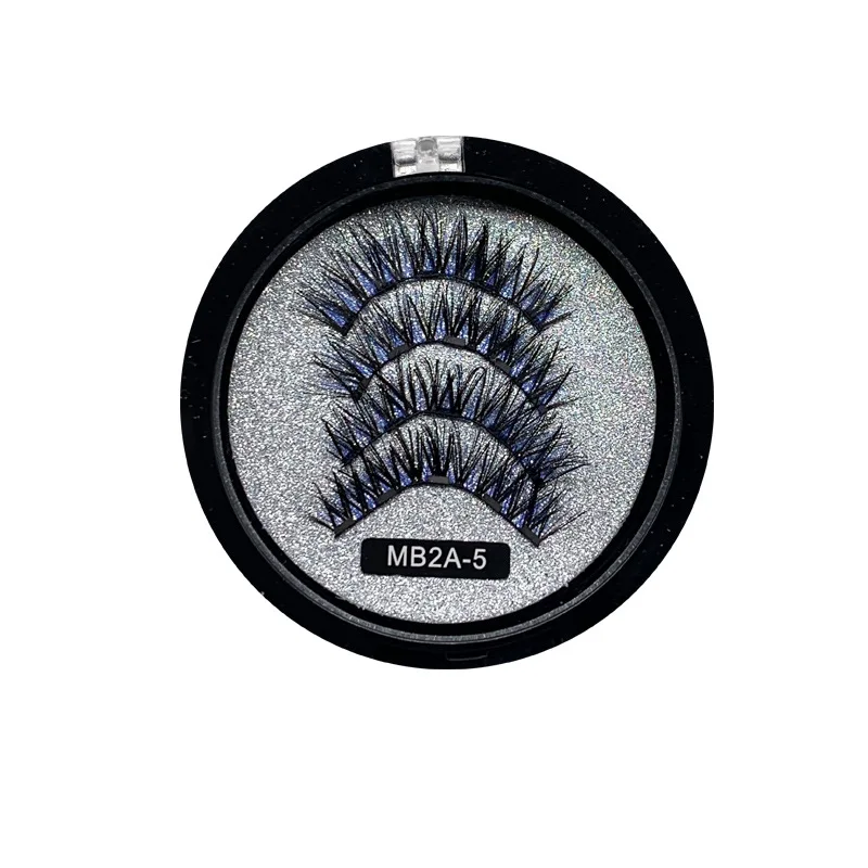 Conjunto de cílios postiços magnéticos, atração magnética, cinco cílios magnéticos, cola reutilizável, maquiagem para os olhos sem cola