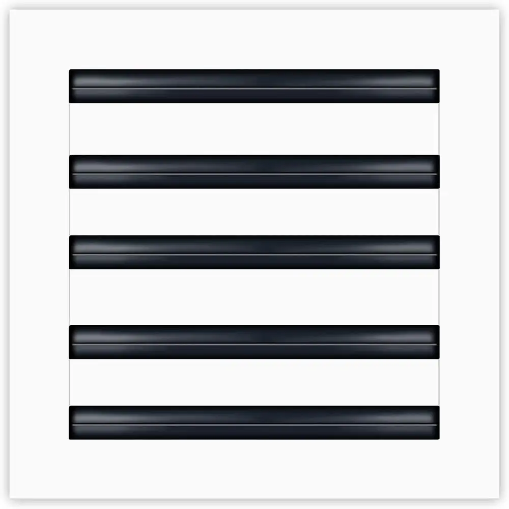 

10x10 Decorative White Air Vent Cover - Linear Slot Diffuser for Heating and Cooling Systems