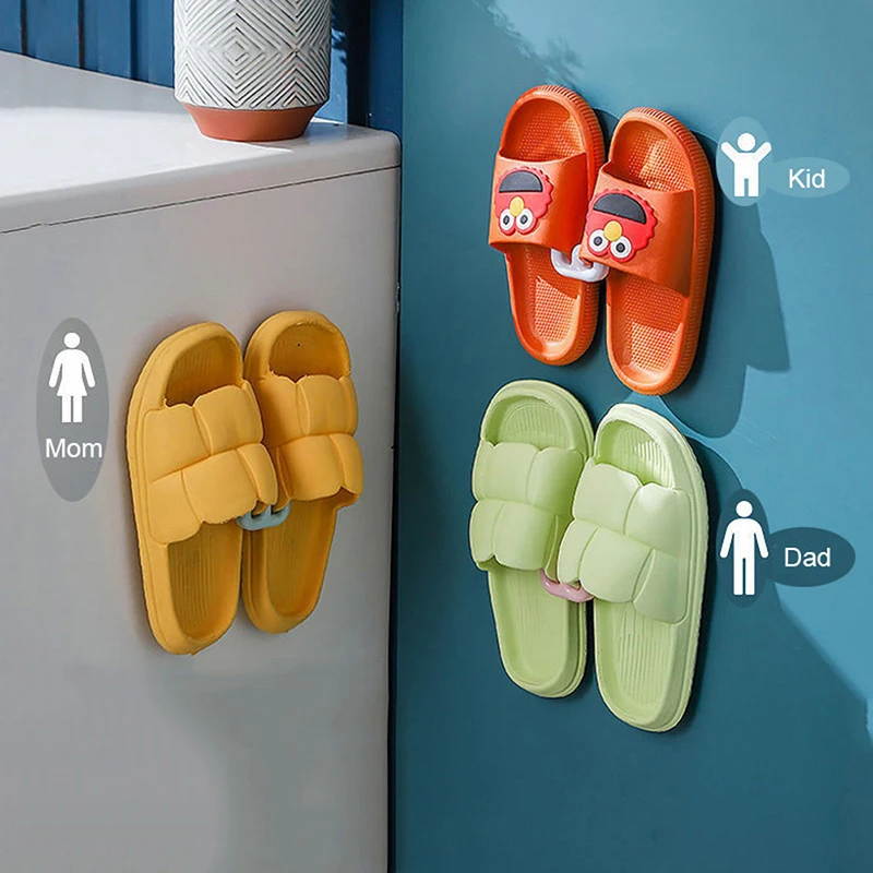 Slippers Rack No Punching Bathroom Simple Slipper Hook Toilet Drainage Rack Wall Mounted Storage Shoe Drying Rack