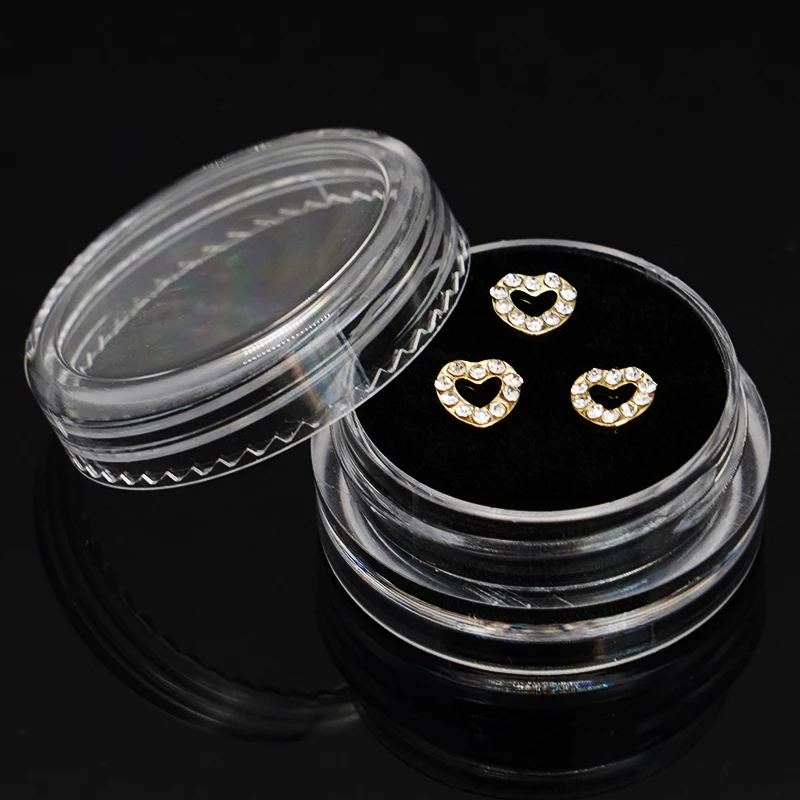 3pcs Fashion Teeth Gems Beauty Diamond Heart Shape Crystal Tooth Jewelry Ornaments Tooth Gems Teeth Jewelry Gem Decoration