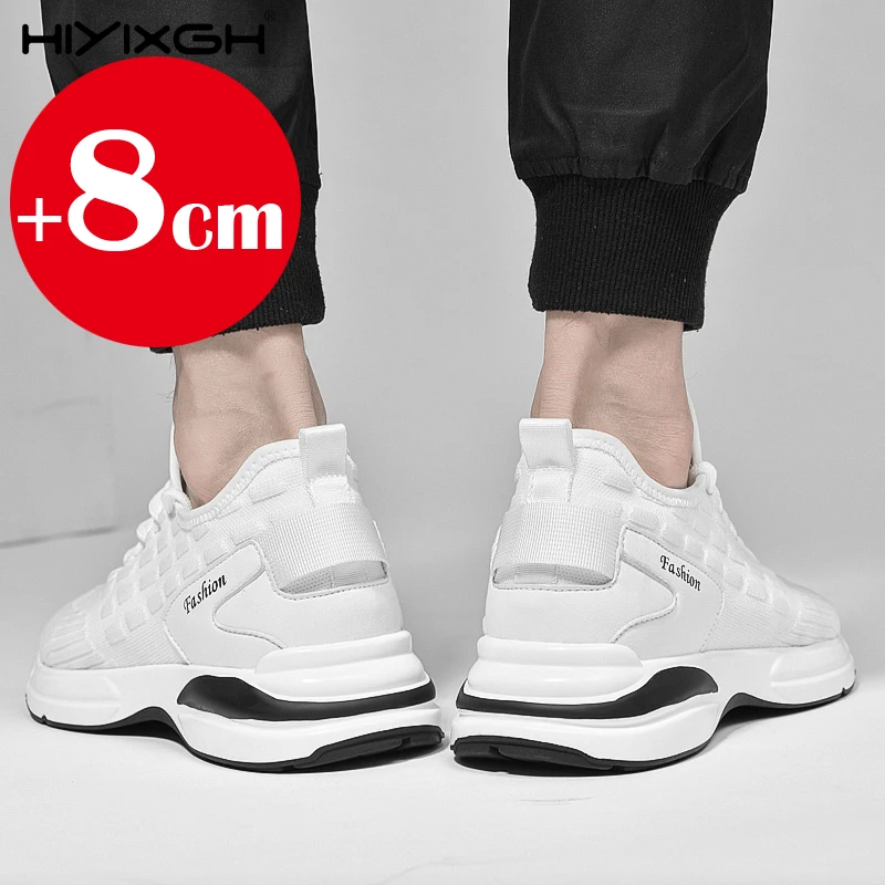 

Breathable men's mesh elevator shoes Men's sports height-enhancing shoes Casual sports High-legged shoes Men's insoles 8cm