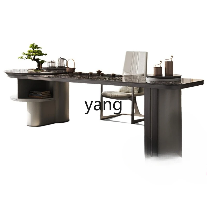 

LMM light luxury rock plate tea table living room luxury stone tea table modern simple tea table
