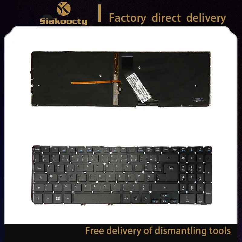 

Siakoocty new Laptop French keyboard for Acer M5-581 M5-581G M5-581T M5-581TG V5-571 keyboard replacement black with backlit