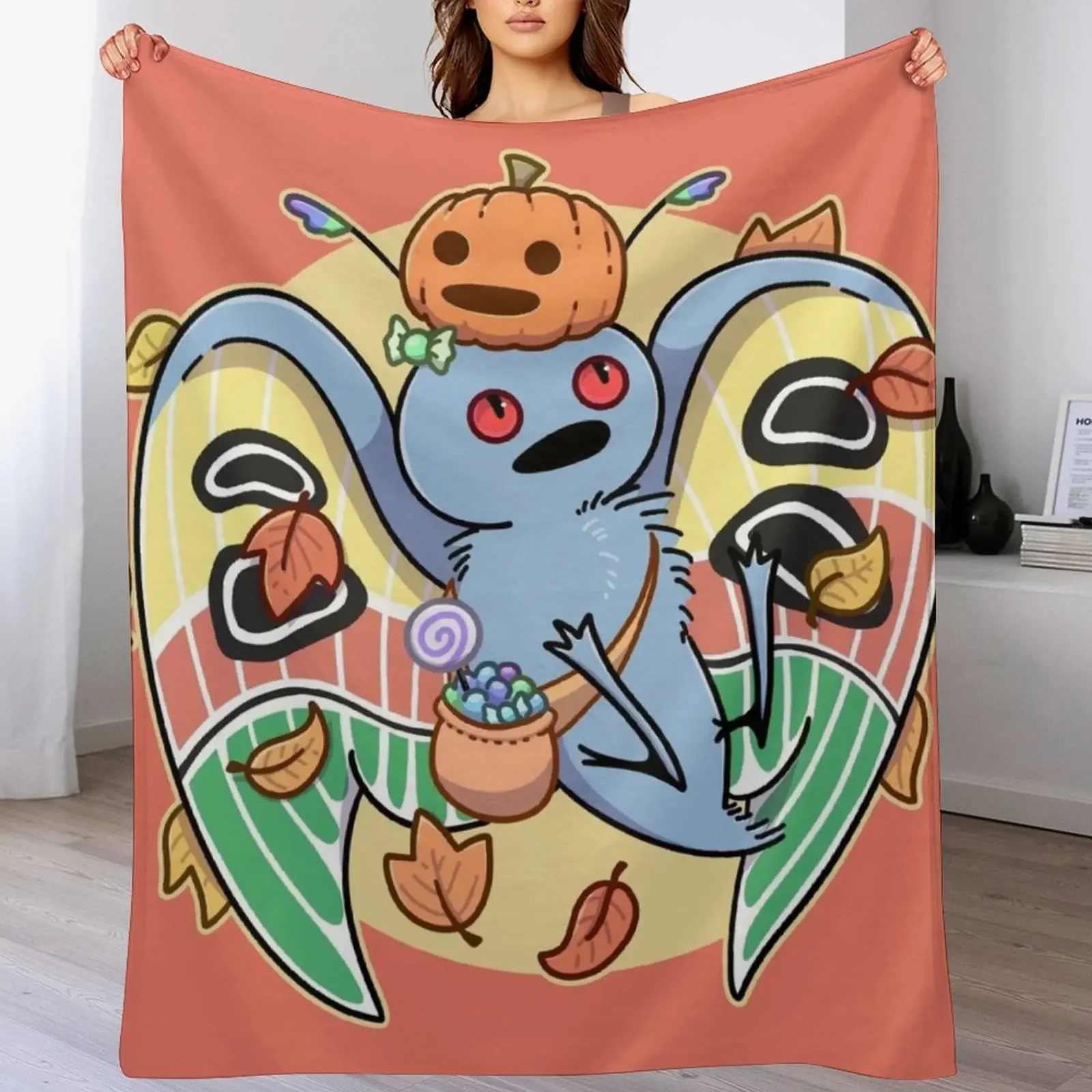 

Halloween Mothman Throw Blanket Decoratives Summer Beddings bed plaid Fashion Sofas Blankets