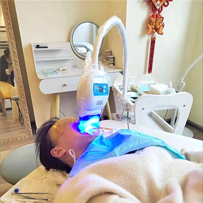 Professional LED Home Beauty Tooth Lamp Desktop Chair Tooth Cold Light Machine With 1pc Goggle