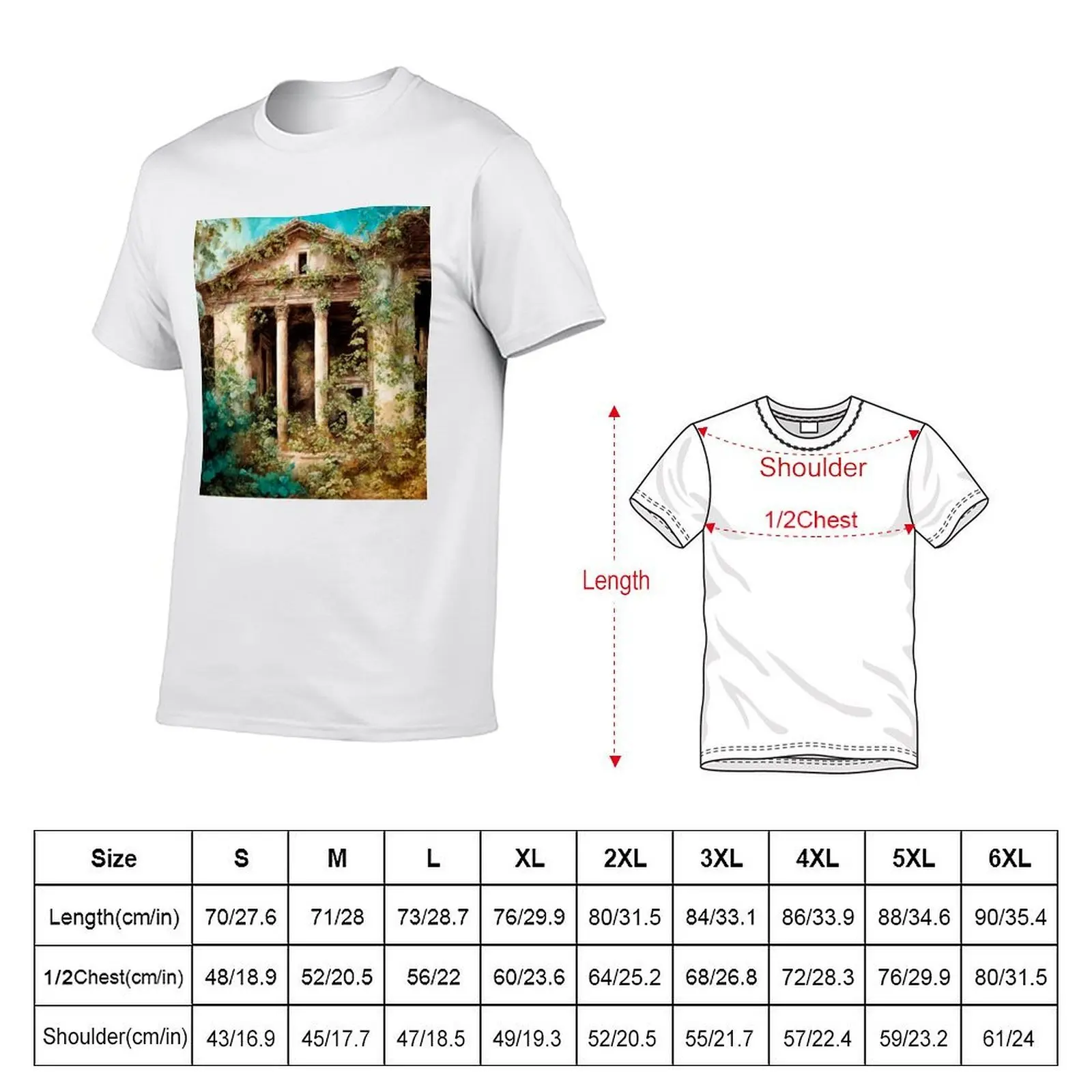 Ruins of An Ancient Villa T-Shirt t shirts for man cotton soft printed t shirts for man T-Shirt