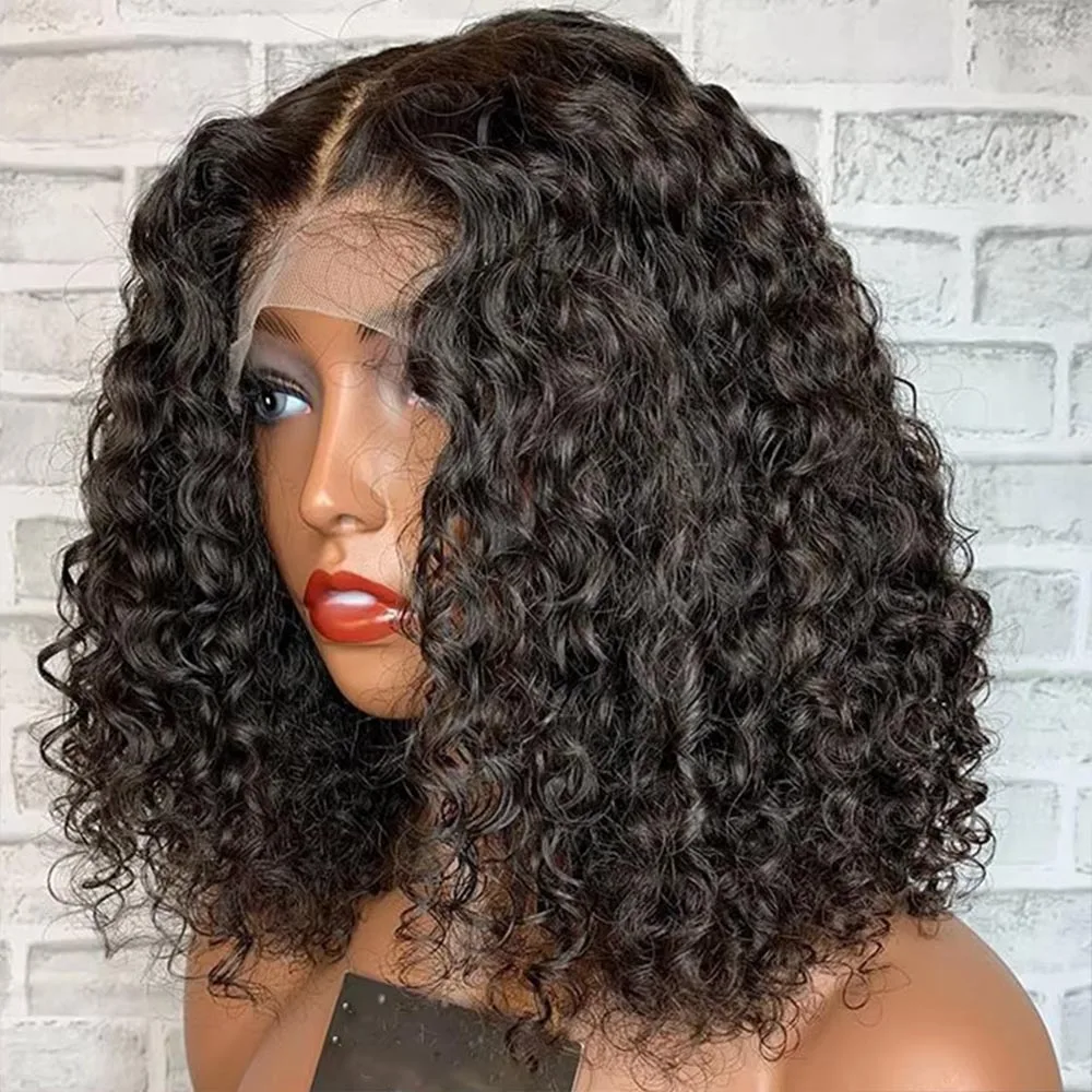 

13x6 HD Transparent Curly Deep Wave Lace Frontal Human Hair Wig 13x4 Bob Lace Front Wig PrePlucked 7X5 Glueless Lace Front Wigs