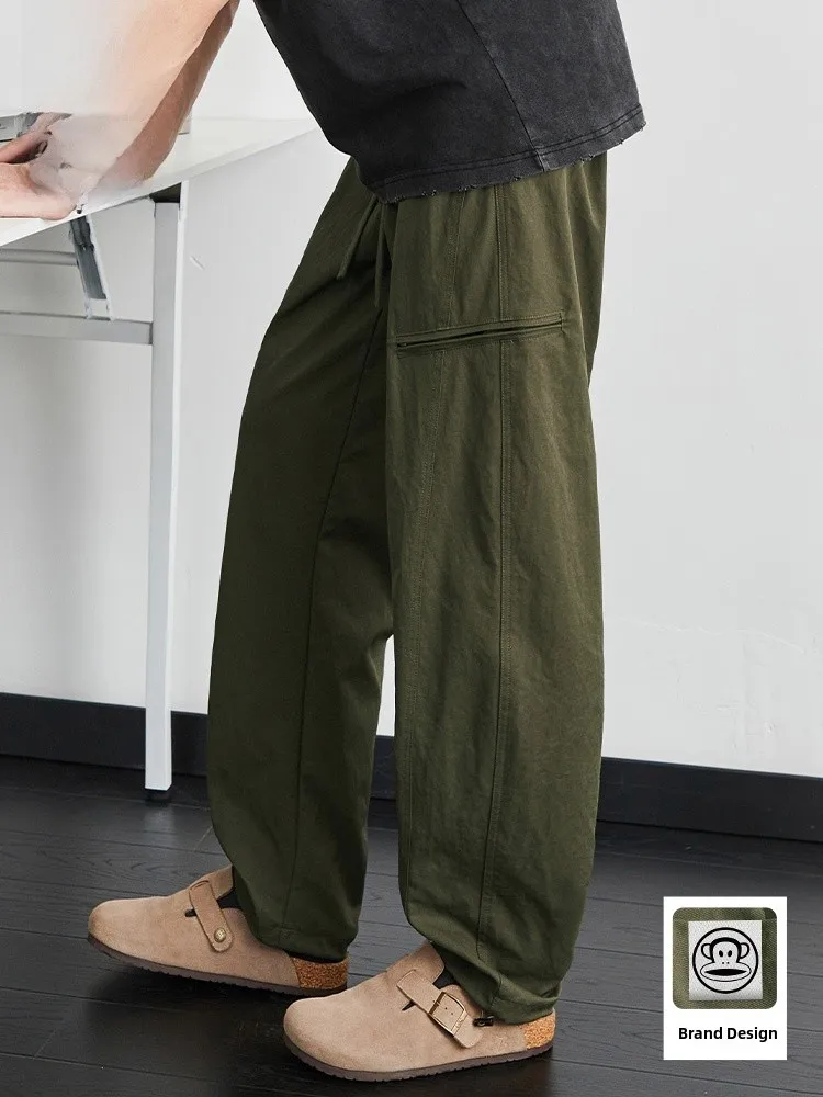 

Мужские повседневные брюки PaulFrank с широкими штанинами, свободного кроя, прямого силуэта, осенняя новинка, удобные рабочие брюки свободного кроя