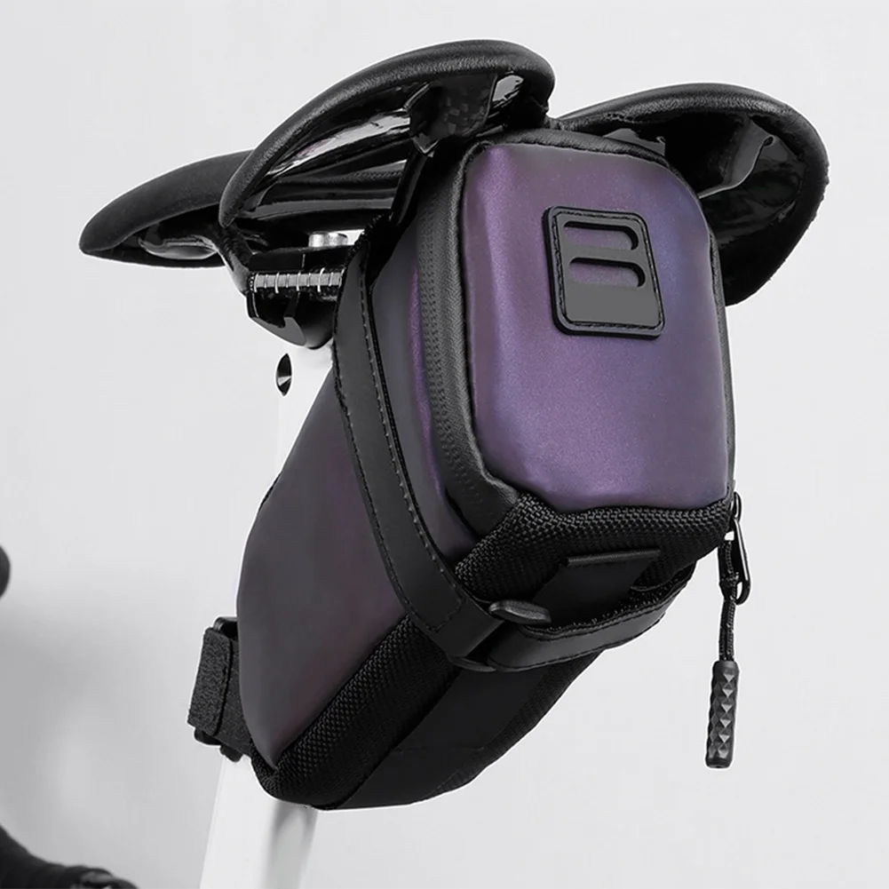 

Светоотражающая водонепроницаемая задняя седельная сумка для велосипеда для хранения велосипеда Компактный дизайн с легким доступом и сетчатыми карманами