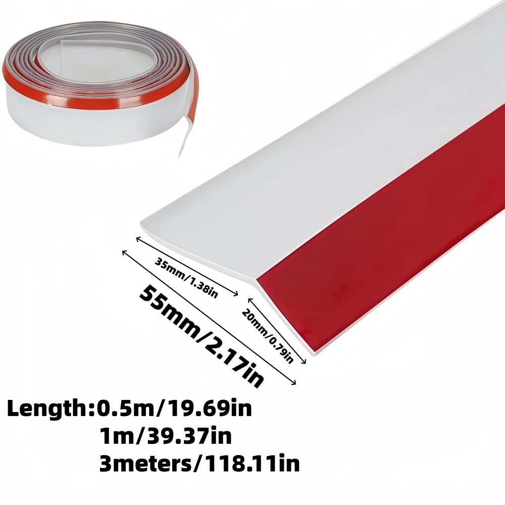 Window Grey/Black/White Waterproof Sealing Strip Diversion Blocking Bars Rainwater Backflow Baffle Balcony Window Drip Strip