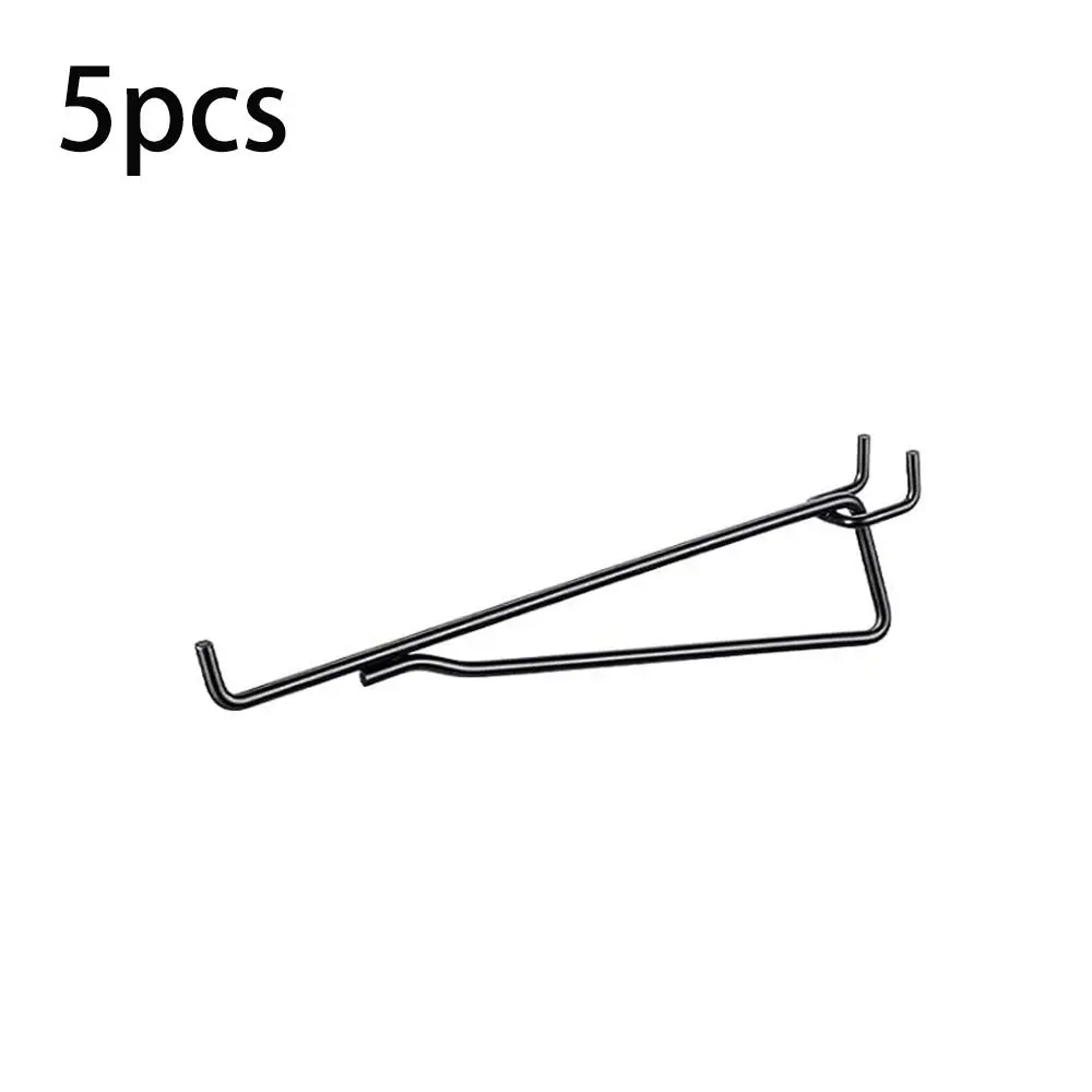 5pcs Portable Wall Mount Pegboard Shelf Hooks Heavy Duty Rust-proof Pegboard Organizer Coating Peg Board Brackets Garage
