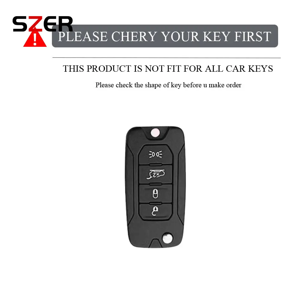 Fashion TPU Car Flip Key Case Cover Shell Fob For Jeep Renegade Compass 2016 2019 4 Button Folding Keyless Protector Accessories