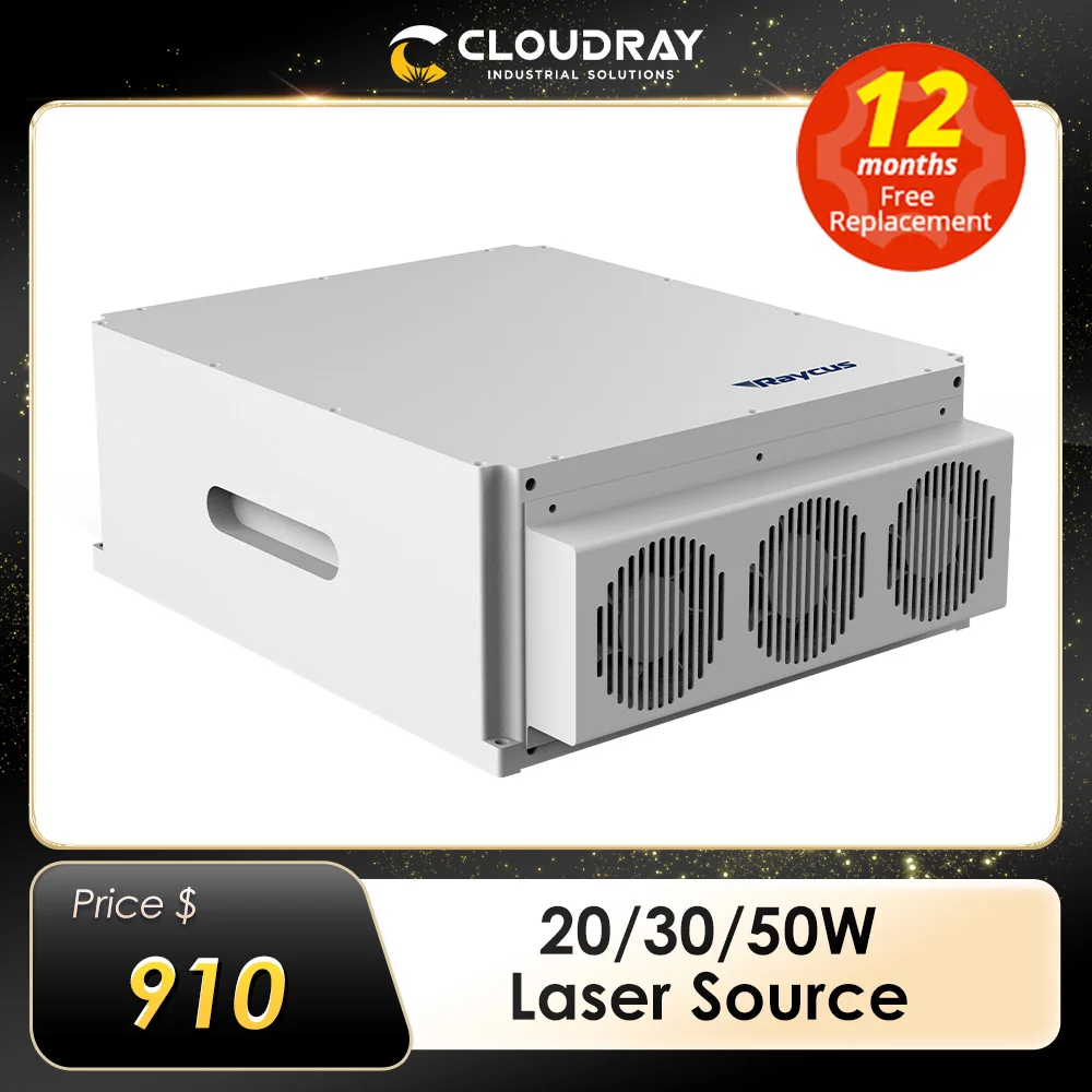 Cloudray Original Raycus 20W 30W 50W 1064nm Q-switched Pulse Fiber Laser Source Built-in Red Light for Raycus Fiber Laser