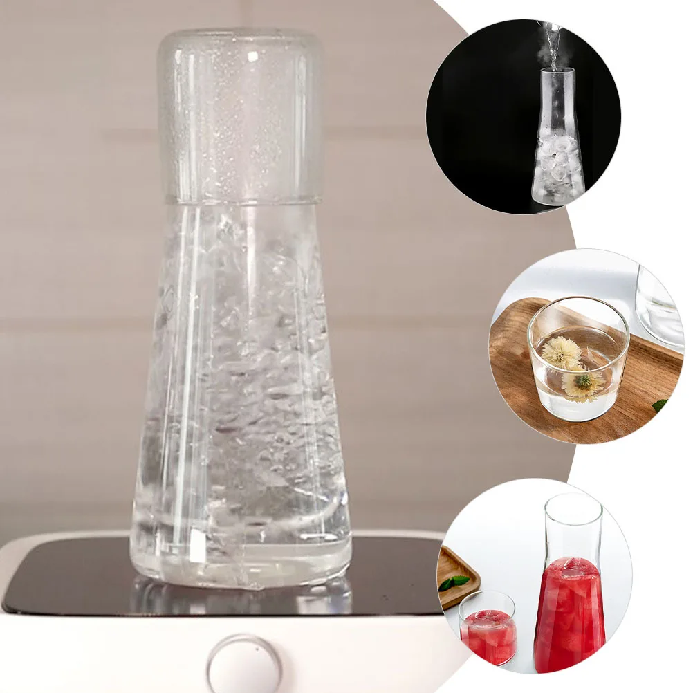 

1Set Cold Water Jug Transparent Glass Kettle Large Capacity Food-Safe Material Practical for Cold Water Beer Ice Tea Milk