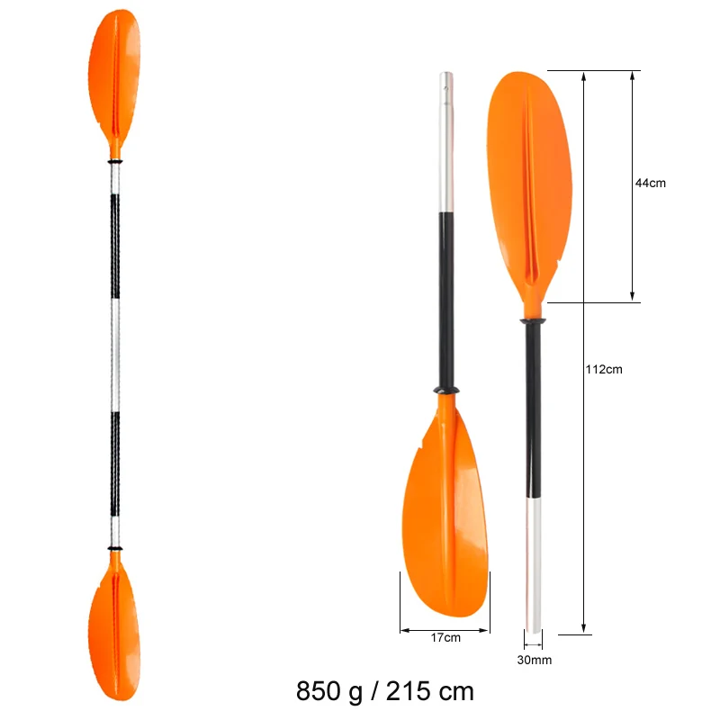 2 section aluminium paddle double blade kayak raft oar 220cm inflatable boat fishing surf sup board stnad up paddle surfboard