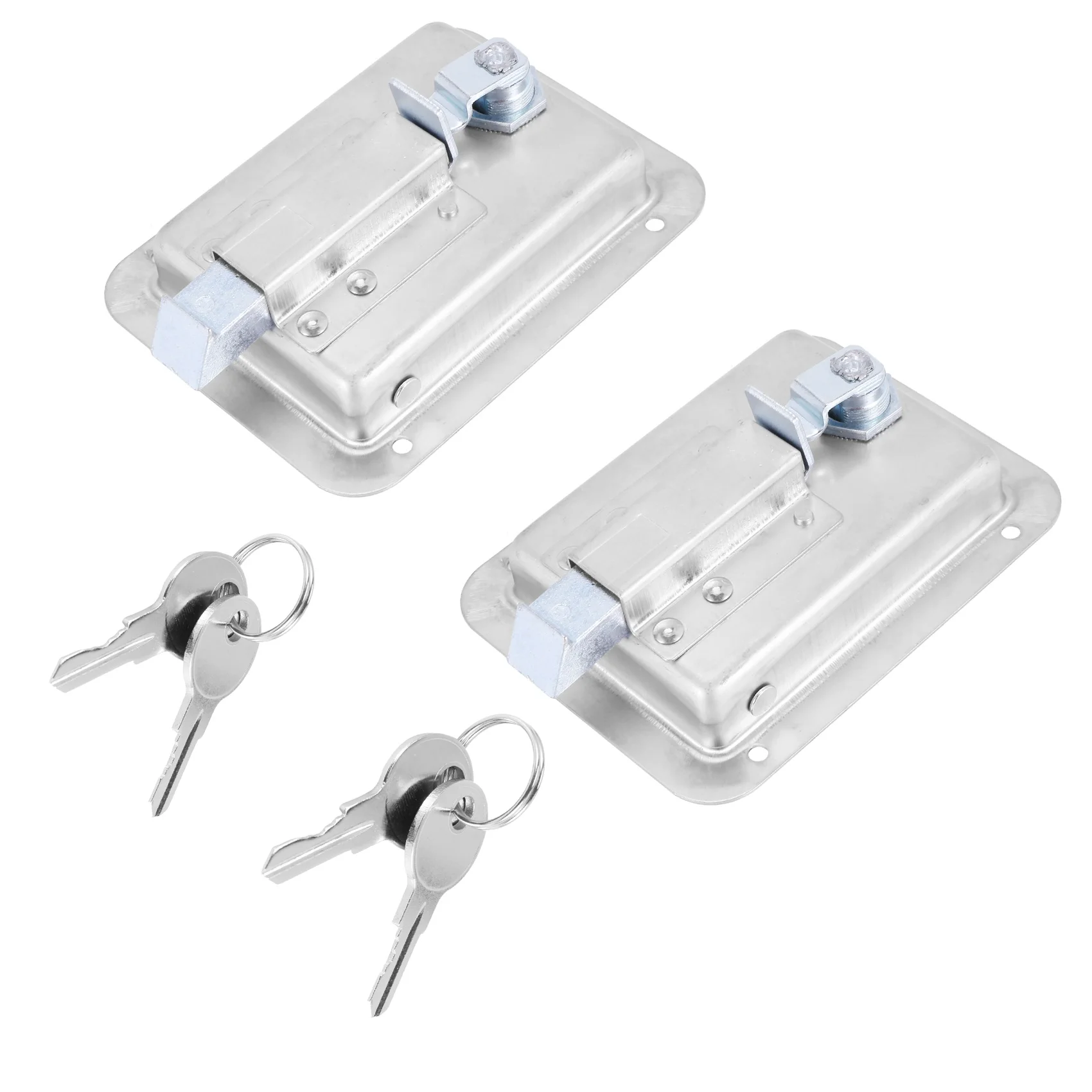 A02G Hardware 2 Pack Stainless Steel Paddle Slam Latch With Lock & Key - Flush Single Point Handle For Door Trailer RV Jeep