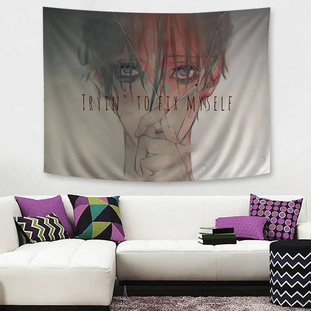Cartoon Horror K-Killing S-Stalking Hanging Bohemian Tapestry Bohemian Wall Tapestries Mandala Cheap Hippie Wall Hanging