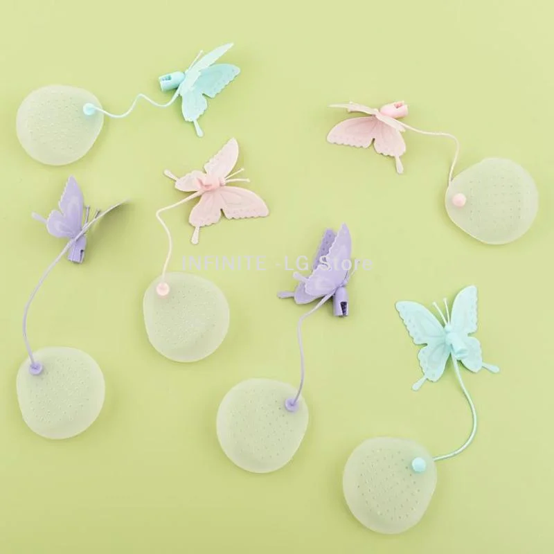 Butterfly Tea Bags Strainers Silicone Filter Infuser Silica Cute Teabags For Tea Tea Strainer Tea Diffuser Infusor Kitchen Tools