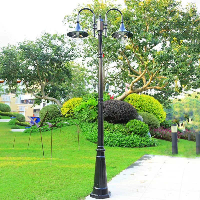 IP65 Waterproof Classic Vintage Antique Aluminum Outdoor Street Light European Old Design Post Top Garden Lights