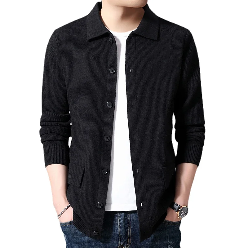 

New Fashion Autumn and Winter Button Cardigan Coat Mens Fashion Knitted Sweater Coat