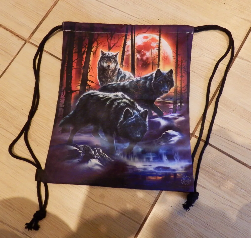 Mochila de lona con estampado de gato y Animal para mujer, bolsa de almacenamiento con cordón, bonita Imagen de gato de dibujos animados, mochila de