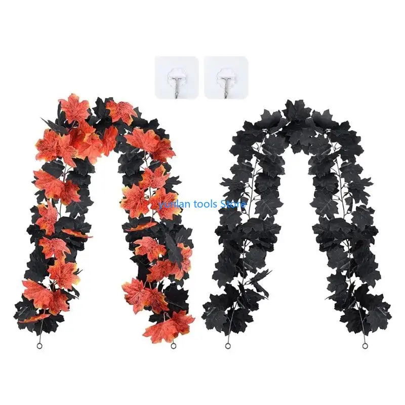 

50LB Halloween Maple Leaf Garland for Creative Hanging Wreath Pendant Decor for Home Fall Farmhouse Decoration Present