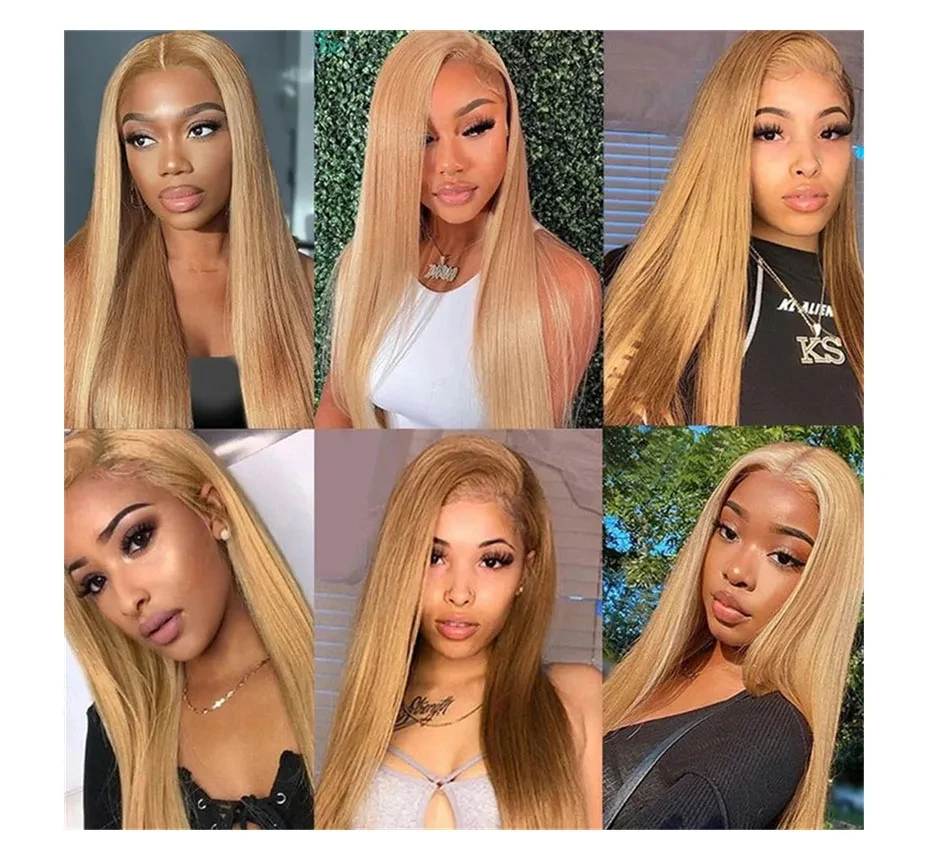 Varlea 34 Inch Honey Blonde Wig Human Hair Straight Hd Lace Frontal Wig 13x6 13x4 Lace Frontal Blonde Wig For Women Brazilian image 4